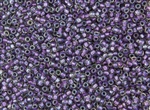 8/0 Toho Japanese Seed Beads - Purple Lined Crystal Luster #265
