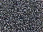 8/0 Toho Japanese Seed Beads - Grey Lined Crystal Luster #266