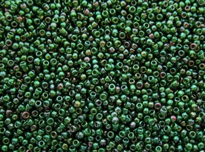 8/0 Toho Japanese Seed Beads - Emerald Gold Luster #322