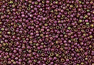 8/0 Toho Japanese Seed Beads - Raspberry Gold Luster #331