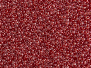8/0 Toho Japanese Seed Beads - Cherry Red Lined Crystal #341