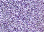 8/0 Toho Japanese Seed Beads - Dyed Pale Amethyst Transparent Rainbow #477D