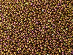 8/0 Toho Japanese Seed Beads - Copper Gold Iris Metallic #514