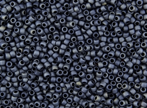 8/0 Toho Japanese Seed Beads - Blue Grey Metallic Matte #612