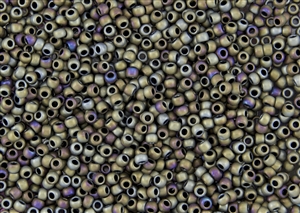 8/0 Toho Japanese Seed Beads - Brown Iris Metallic Matte #614