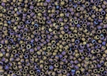 8/0 Toho Japanese Seed Beads - Brown Purple Iris Metallic Matte #615