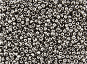 8/0 Toho Japanese Seed Beads - Nickel Plated Silver Metallic #711