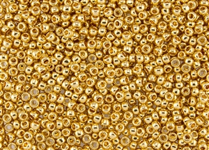 8/0 Toho Japanese Seed Beads - 24K Gold Plated #712 (5 Gram Bag)