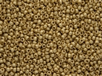 8/0 Toho Japanese Seed Beads - 24K Gold Plated Matte Frosted #712F