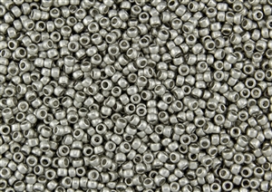 8/0 Toho Japanese Seed Beads - Sterling Silver Plated Metallic Matte #714F