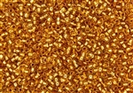 8/0 Toho Japanese Seed Beads - 24K Gold Lined Topaz #752