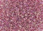 8/0 Toho Japanese Seed Beads - Crystal Rainbow Strawberry Lined #771