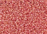 8/0 Toho Japanese Seed Beads - Salmon Lined Crystal Rainbow #779