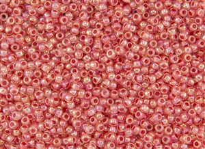 8/0 Toho Japanese Seed Beads - Salmon Lined Crystal Rainbow #779