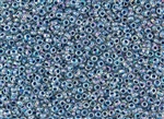 8/0 Toho Japanese Seed Beads - Denim Blue Lined Crystal Rainbow #782