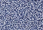 8/0 Toho Japanese Seed Beads - White Lined Light Sapphire #933