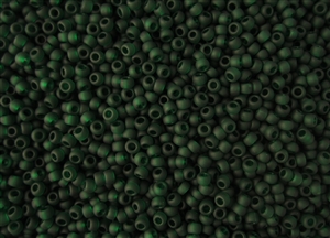 8/0 Toho Japanese Seed Beads - Emerald Green Transparent Matte #939F