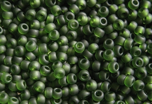 8/0 Toho Japanese Seed Beads - Olivine Green Transparent Matte #940F