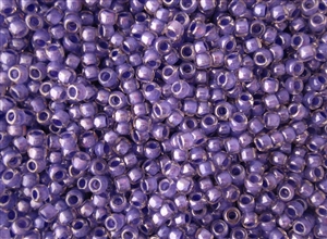 8/0 Toho Japanese Seed Beads - Purple Lined Crystal Luster #988 *LAST PARTIAL TUBE* 22.90 grams