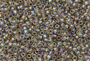 8/0 Toho Japanese Seed Beads - Crystal Bronze Lined Rainbow #994