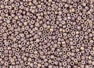 8/0 Toho Japanese Seed Beads - Cocoa Marbled Opaque Taupe #1203