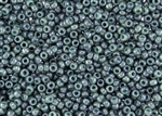 8/0 Toho Japanese Seed Beads - Blue Marbled Opaque Sea Foam #1207