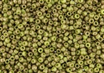 8/0 Toho Japanese Seed Beads - Avocado Cranberry Marbled Opaque #1209