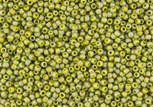 8/0 Toho Japanese Seed Beads - Semi Glazed Rainbow Lemongrass #2630F