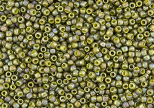 8/0 Toho Japanese Seed Beads - Semi Glazed Rainbow Olive #2631F
