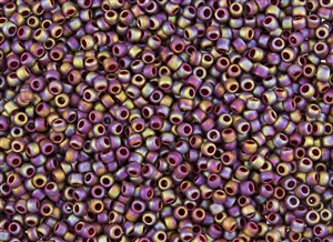 8/0 Toho Japanese Seed Beads - Semi Glazed Rainbow Dark Red #2639F