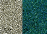 8/0 Toho Japanese Seed Beads - Glow In The Dark - Silver Lined Crystal/Green Splash #2700S