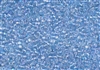 8/0 Toho Japanese Seed Beads - RE:Glass (Recycled Glass) Transparent Blue Rainbow #5168
