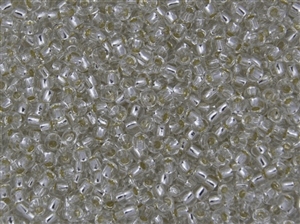 8/0 Toho Japanese Seed Beads - PermaFinish Crystal Silver Lined #PF21