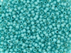 8/0 Toho Japanese Seed Beads - PermaFinish Turquoise Opal Silver Lined #PF2104
