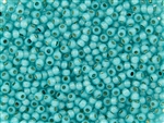 8/0 Toho Japanese Seed Beads - PermaFinish Turquoise Opal Silver Lined #PF2104