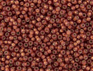 8/0 Toho Japanese Seed Beads - PermaFinish Ruby Opal Silver Lined #PF2113