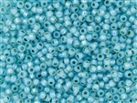 8/0 Toho Japanese Seed Beads - PermaFinish Aqua Opal Silver Lined #PF2117