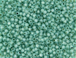 8/0 Toho Japanese Seed Beads - PermaFinish Dark Mint Opal Silver Lined #PF2119