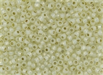 8/0 Toho Japanese Seed Beads - PermaFinish Yellow Cream Opal Silver Lined #PF2125