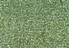 8/0 Toho Japanese Seed Beads - RE:Glass (Recycled Glass) PermaFinish Silver Lined Green #PF5024