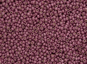 8/0 Toho Japanese Seed Beads - PermaFinish Pink Lilac Metallic Matte #PF553F