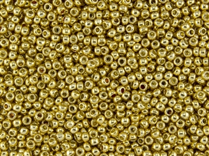 8/0 Toho Japanese Seed Beads - PermaFinish Gold Metallic #PF557