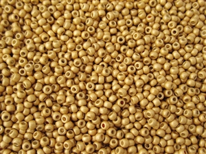 8/0 Toho Japanese Seed Beads - PermaFinish Gold Metallic Matte #PF557F