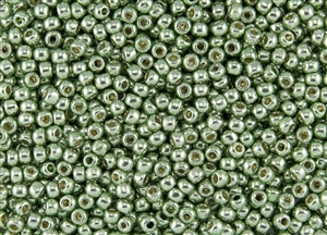 8/0 Toho Japanese Seed Beads - PermaFinish Lime Green Metallic #PF560