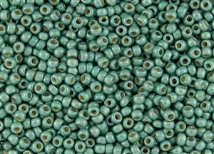 8/0 Toho Japanese Seed Beads - PermaFinish Teal Aqua Metallic Matte #PF561F