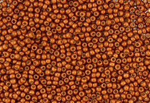 8/0 Toho Japanese Seed Beads - PermaFinish Burnt Orange Metallic Matte #PF562F