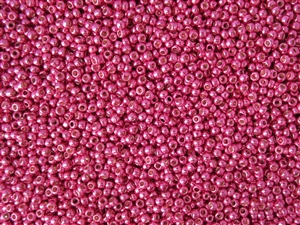 8/0 Toho Japanese Seed Beads - PermaFinish Hot Pink Metallic #PF563