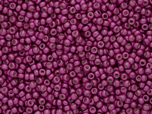 8/0 Toho Japanese Seed Beads - PermaFinish Hot Pink Metallic Matte #PF563F