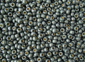 8/0 Toho Japanese Seed Beads - PermaFinish Silver Grey Metallic Matte #PF565F