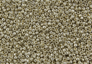 8/0 Toho Japanese Seed Beads - PermaFinish Bright Silver Metallic #PF572